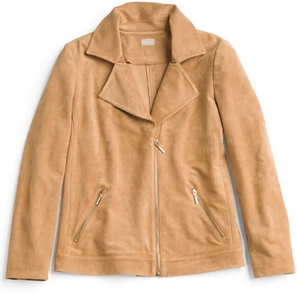 Faux-Suede Moto Jacket - Picture 2 of 6